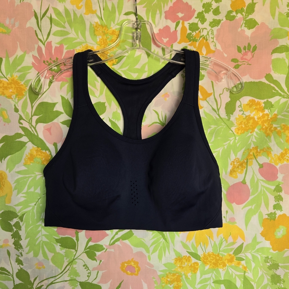 Avia Blue Sports Bra with Racerback Design and Medium Support
